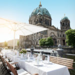 Terrasse mit Blick auf Berliner Dom im Allegretto A Tavola